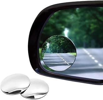 Blind Spot Mirrors 2 Pack-3 Inch Oval Rear View Convex Mirror for Cars/SUVs/Motorcycles/Trucks/Trailers/Snowmobiles/Bicycles/RV?s/Boats/Golf Carts with Rust Resistant Frame-HD Real Glass