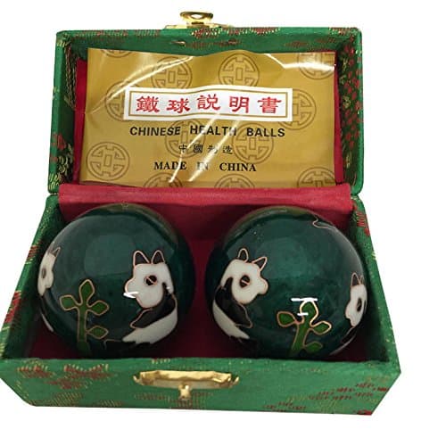 THY ARTS Baoding Balls Chinese Health Massage Exercise Stress Balls - Green Panda #2