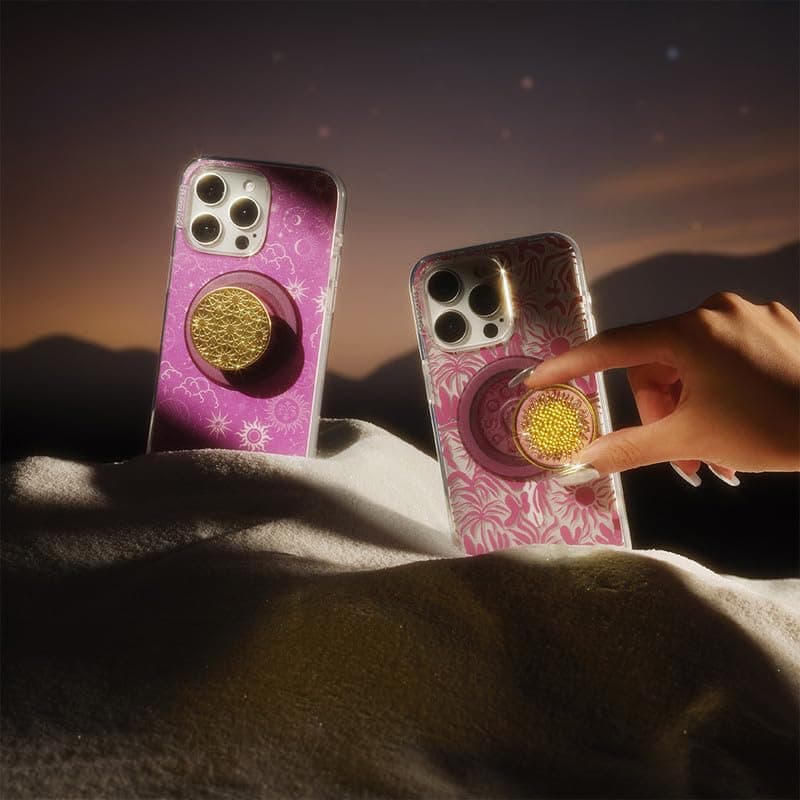 PopSockets Round Phone Grip Compatible with MagSafe, Adapter Ring Included, Phone Holder, Wireless Charging Compatible - Mosaic