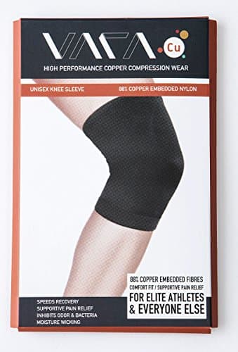 Copper Compression Knee Sleeve - Wear VARA Cu (Medium) - Best Fit for Runners - Unparalleled Performance - Ditch Your Brace and Enjoy True Freedom - Pain Relief & Support - Get yours Right NOW Before We Run Out!