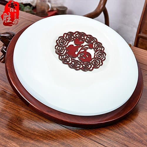 JJ Modern LED ceiling lamp Modern Chinese ceiling light Circular minimalist bedroom light wooden led lamps living room aisle balcony lighting diameter 350mm ,220V-240V [Energy Class A+++]