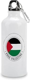 Free Palestine Water Bottles Palestine National Flag Aluminum Water Bottle 20 OZ Portable Travel Bottle for Sport Gym Outdoor Travel School