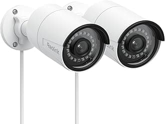 5MP PoE Security Camera, Outdoor Indoor Surveillance for home, Person/Vehicle/Pet Detection, Time-Lapse, 100ft IR Night Vision, Work with Smart Home, support 512GB SD Card, RLC-510A(Pack of 2)