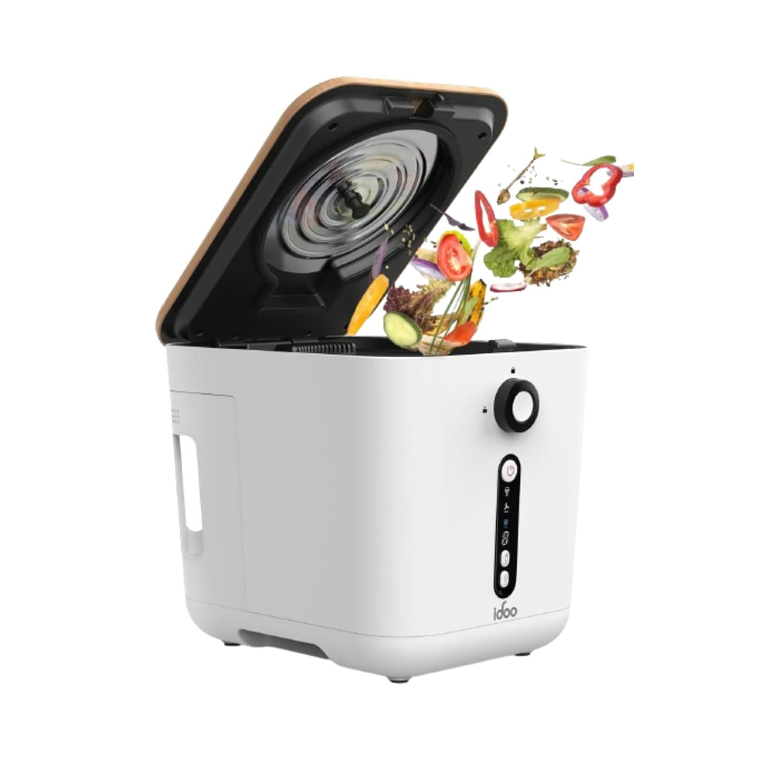 iDOO Upgraded Electric Composter for Kitchen, 3L Smart Countertop Composter Indoor Odorless with Detachable Carbon Filter, Auto Food Cycle Compost Machine, Scrap Food Waste to Dry Compost for Plants
