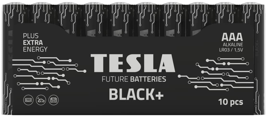 Tesla Aaa Black+ LR03 Batteries - 10pcs