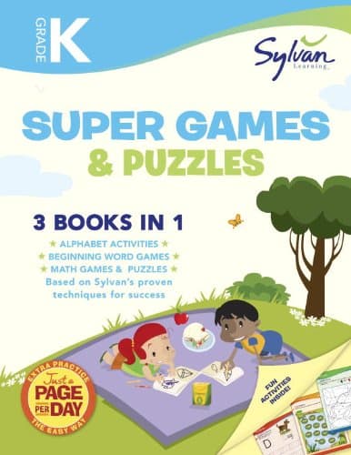 Sylvan Learning Kindergarten Super Games & Puzzles: Grade K