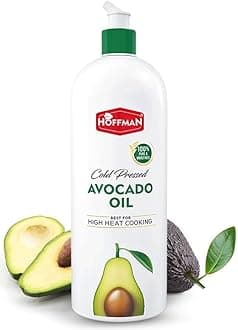 Cold Pressed Avocado Oil for Cooking | 100% Pure & Unrefined | Ideal for Frying, Roasting & Sauteing | Neutral Taste (1 Liter)