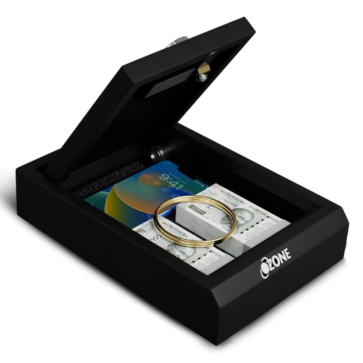 2.28 Litres Personal Small Portable Drawer Electronic Security Safe locker for home office With Pincode - Black