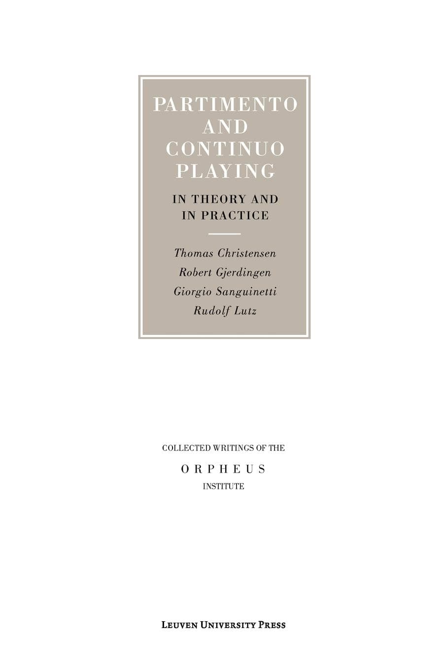 Partimento and Continuo Playing in Theory and in Practice