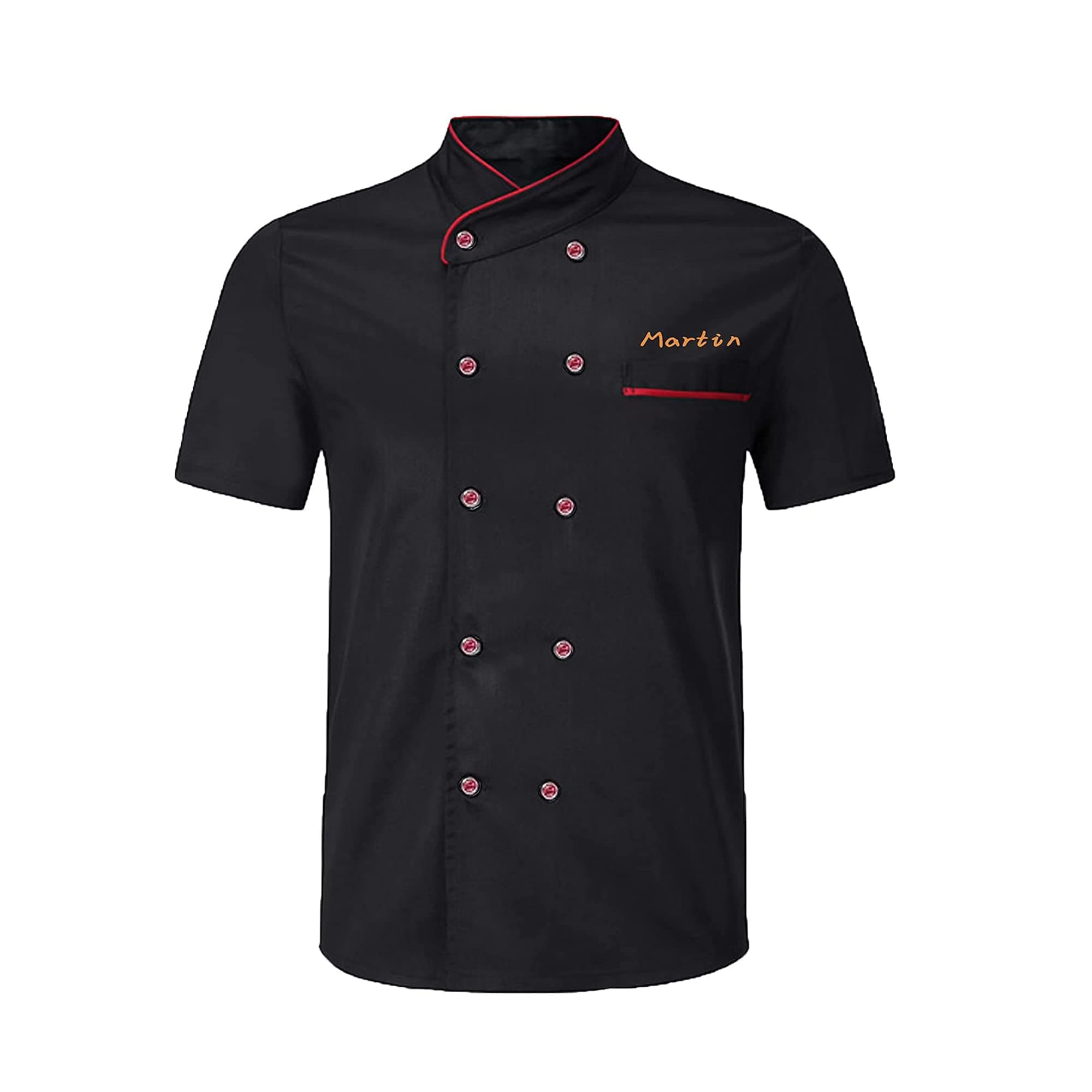 Personalized Chef Jackets Embroidered Chef Short Sleeve Chefs Work Clothes Kitchen Uniforms For Men Women