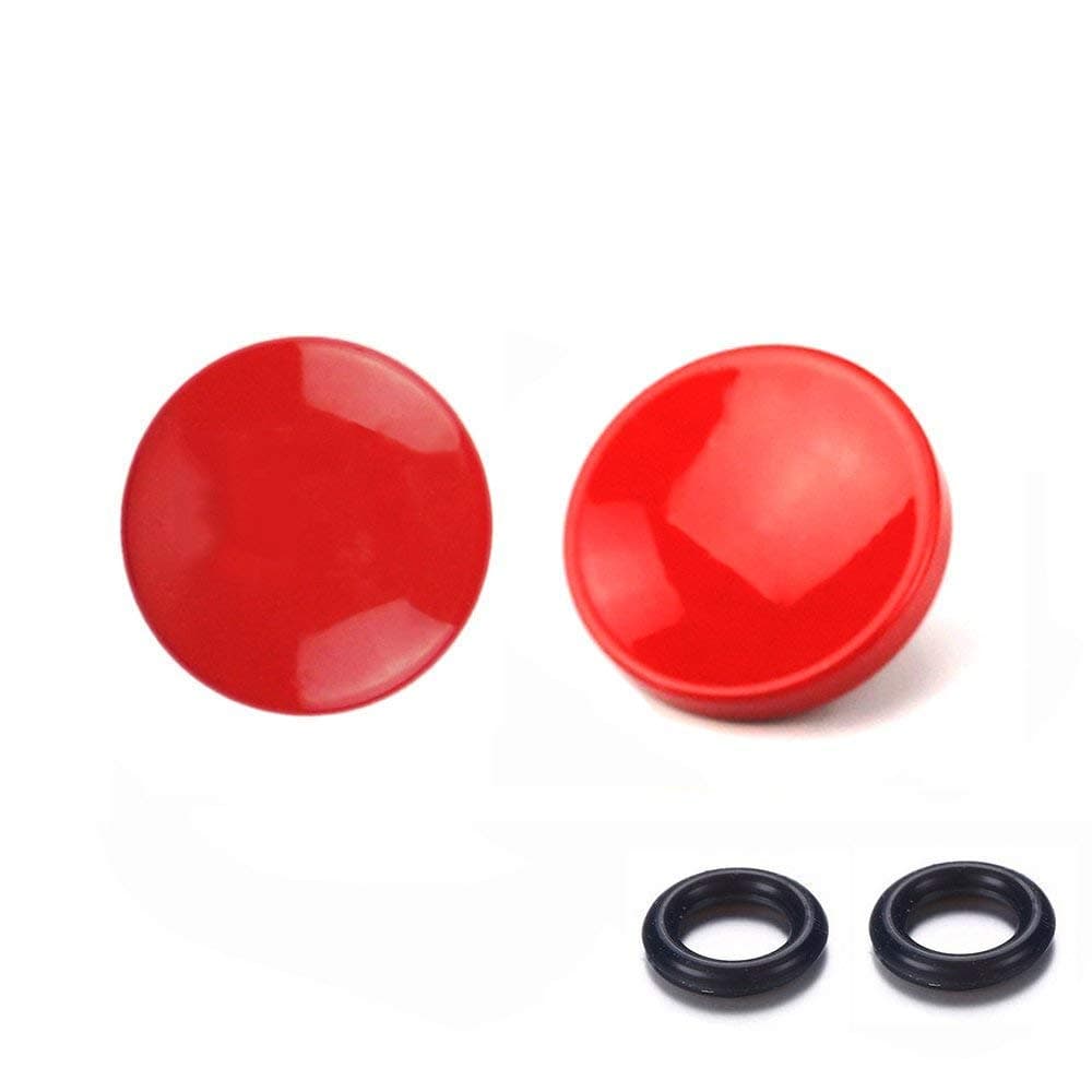 LXH (2 Pack) 11mm Concave 10mm Convex Surface Red Soft Metal Shutter Release Button Brass for Fujifilm X-PRO2, XPRO-1,X100F, X100T, X100, X100S, X10, X20, X30, X-E1, X-E2,X-E2S, STX-2, X-T10/ Leica