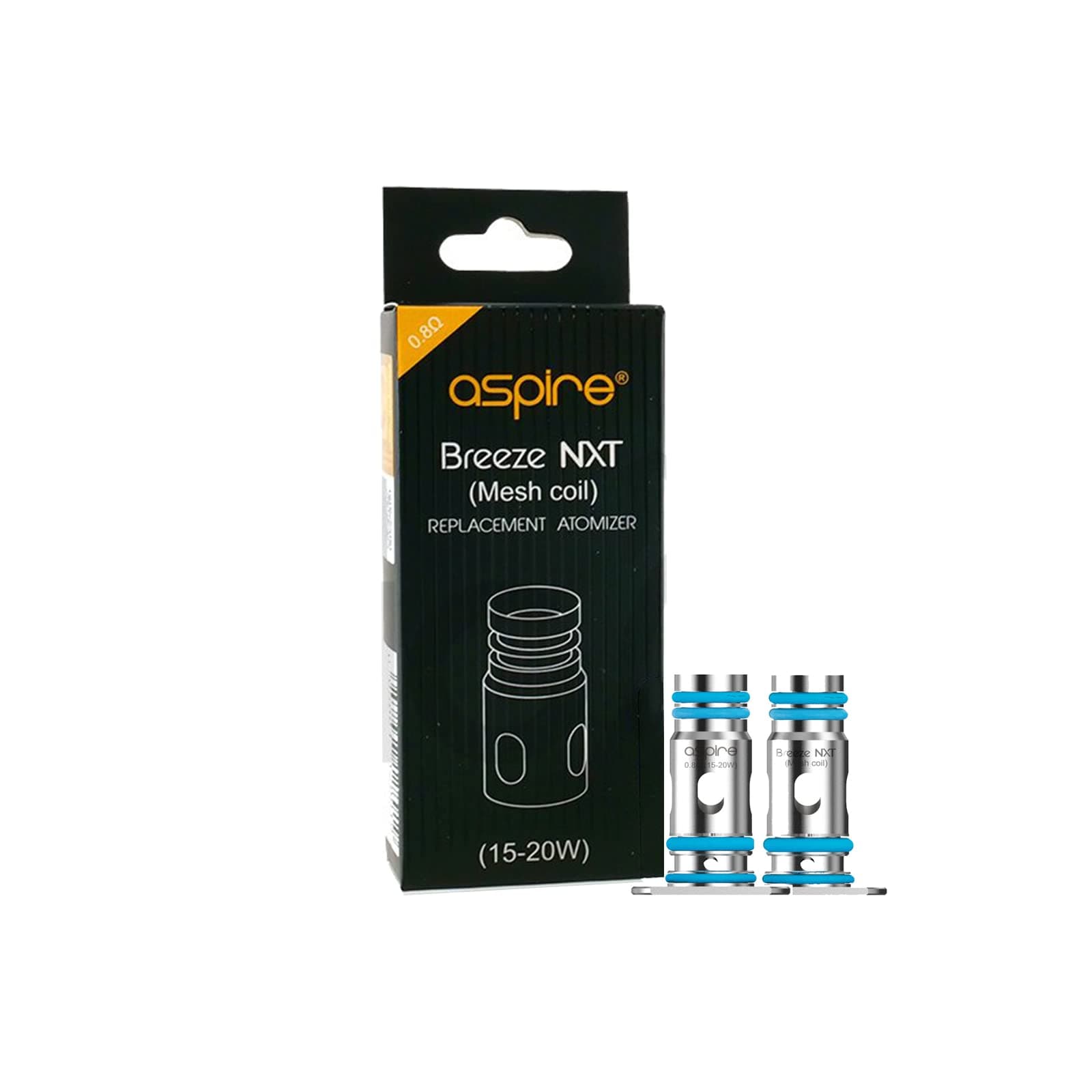 Aspire Breeze NXT Replacement Coils Mesh 0.8 Ohm for Aspire Breeze NXT POD System Pack of 3 No Nicotine