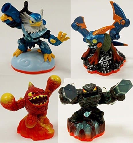 4 x NEW Skylanders Giants LIGHTCORE Figures DROBOT Jet-Vac ERUPTOR Prism Break