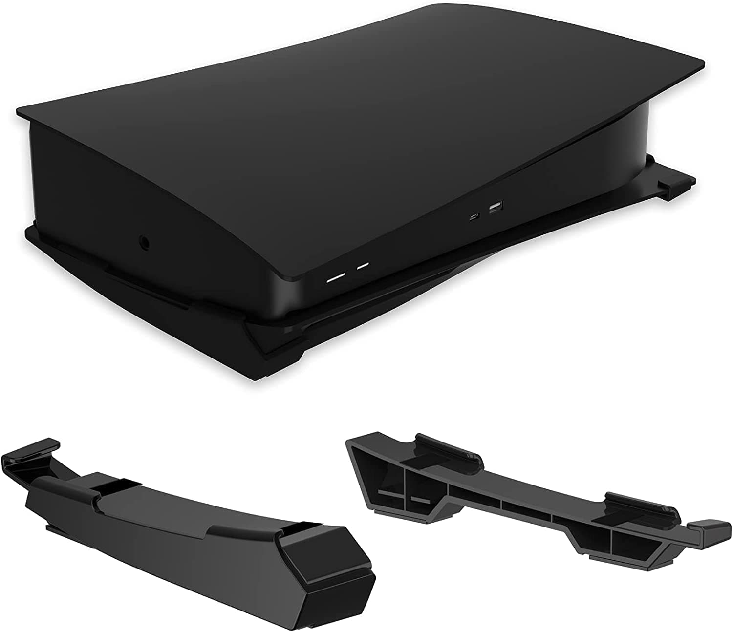 PS5 Accessories Horizontal Stand, [Minimalist Design], PS5 Base Stand, Compatible with Playstation 5 Disc & Digital Editions, Black