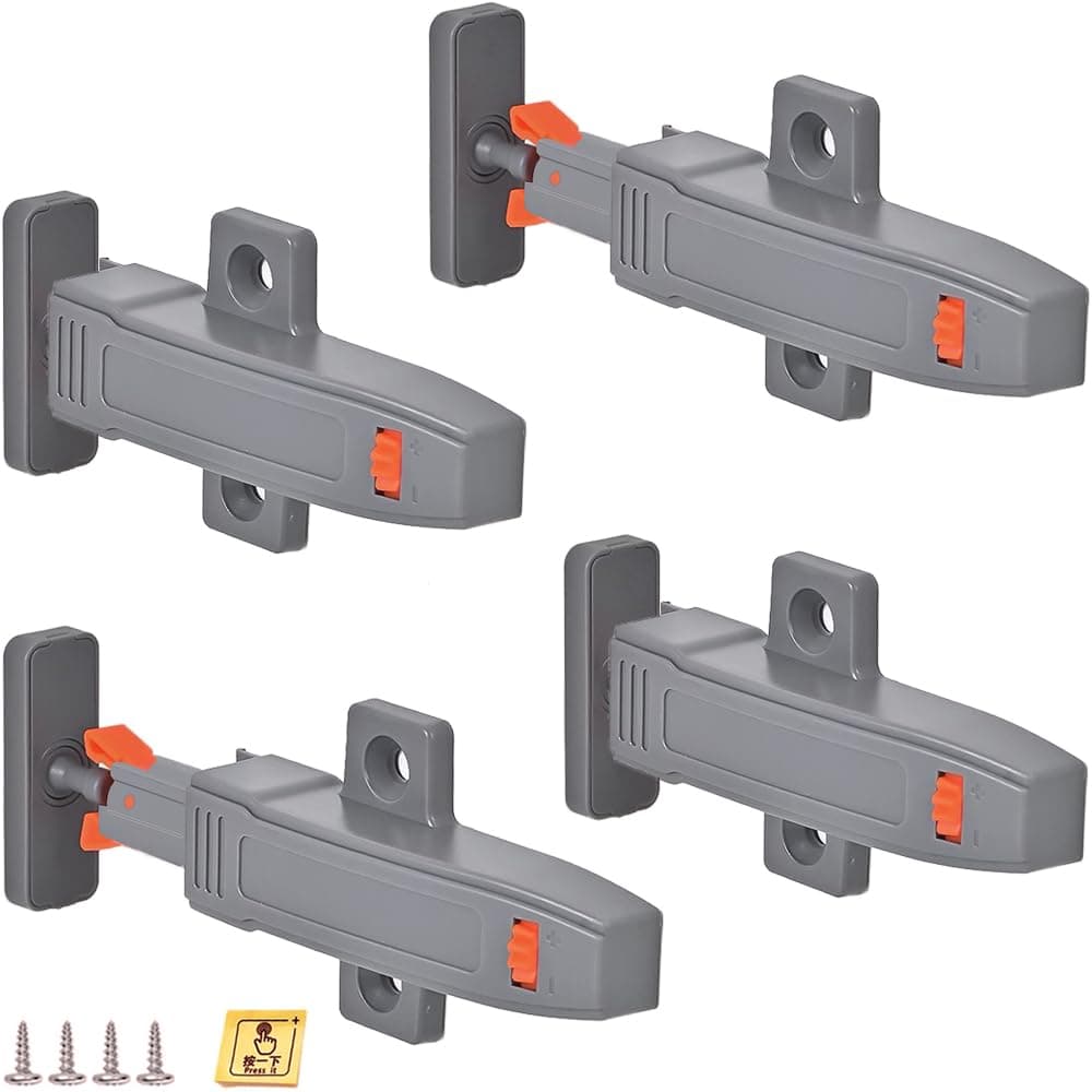 Self-Closing Push to Open Cabinet Hardware CBRIVE 4 Pack Push to Open Door La...