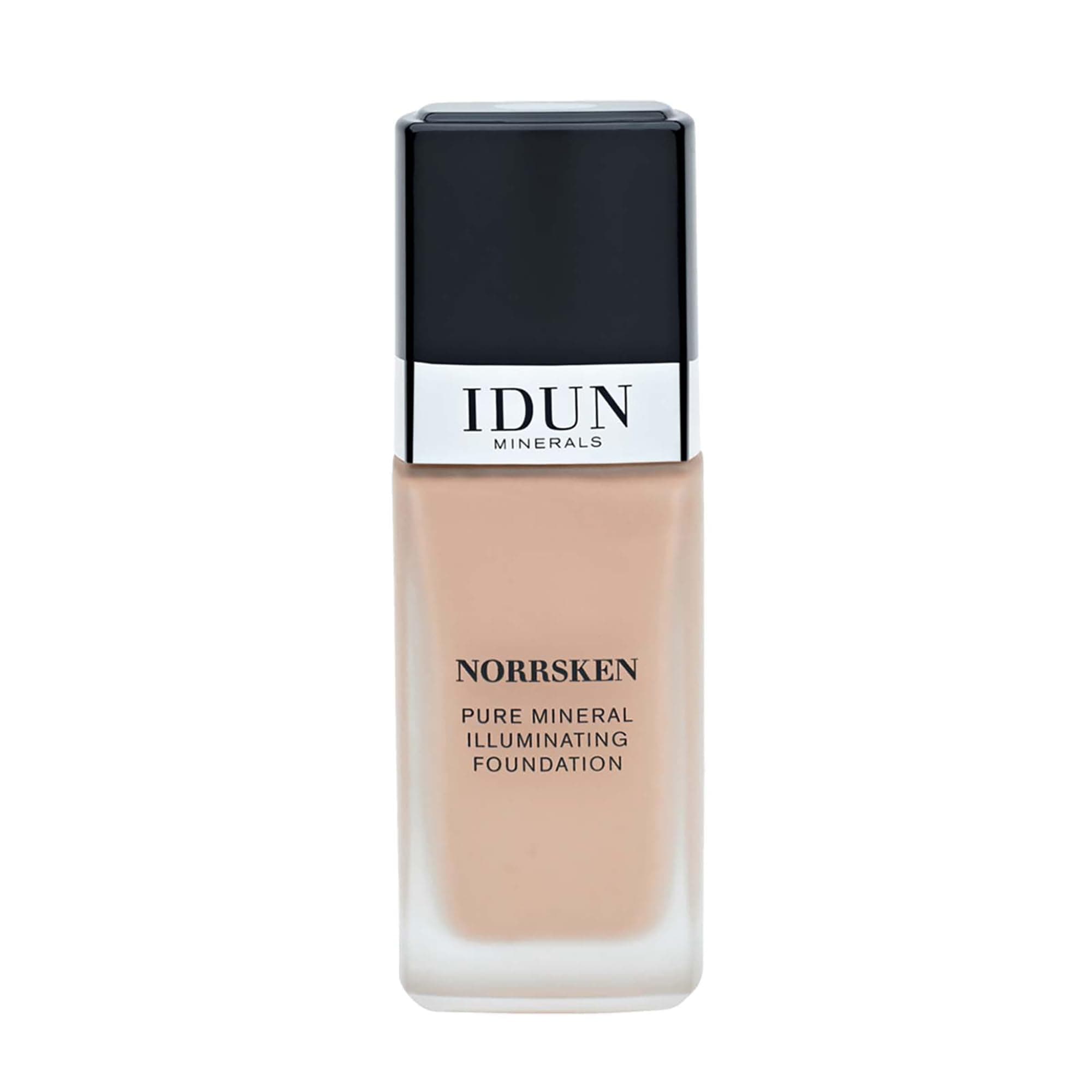 IDUN MineralsLiquid Norrsken Foundation, Ingrid - Light to Medium Coverage - Luminous Finish - For Dry/Dull Skin, Purified Minerals, Water Resistant, Safe for Sensitive Skin - Med Cold, 1.01 oz