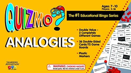 Learning Advantage 8209 Analogies QUIZMO