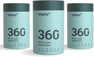 Supply6 360 Ultimate Health Powder for Women & Men | Comprehensive Daily Supplement with 63+Vitamins, Minerals, Probiotics, and Superfoods | Supports Gut Health, Energy, Immunity