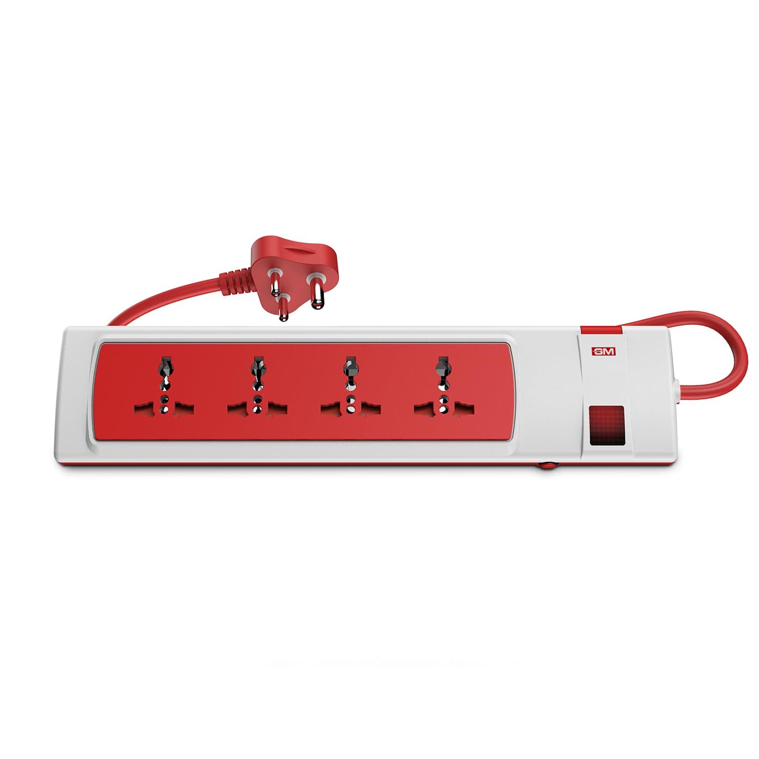 Modular 3058 G‑Power 4+1 Spike Guard with 4 International Sockets and Master Switch | Extension Board with Surge Protection | Polycarbonate Build, 2 m Cable