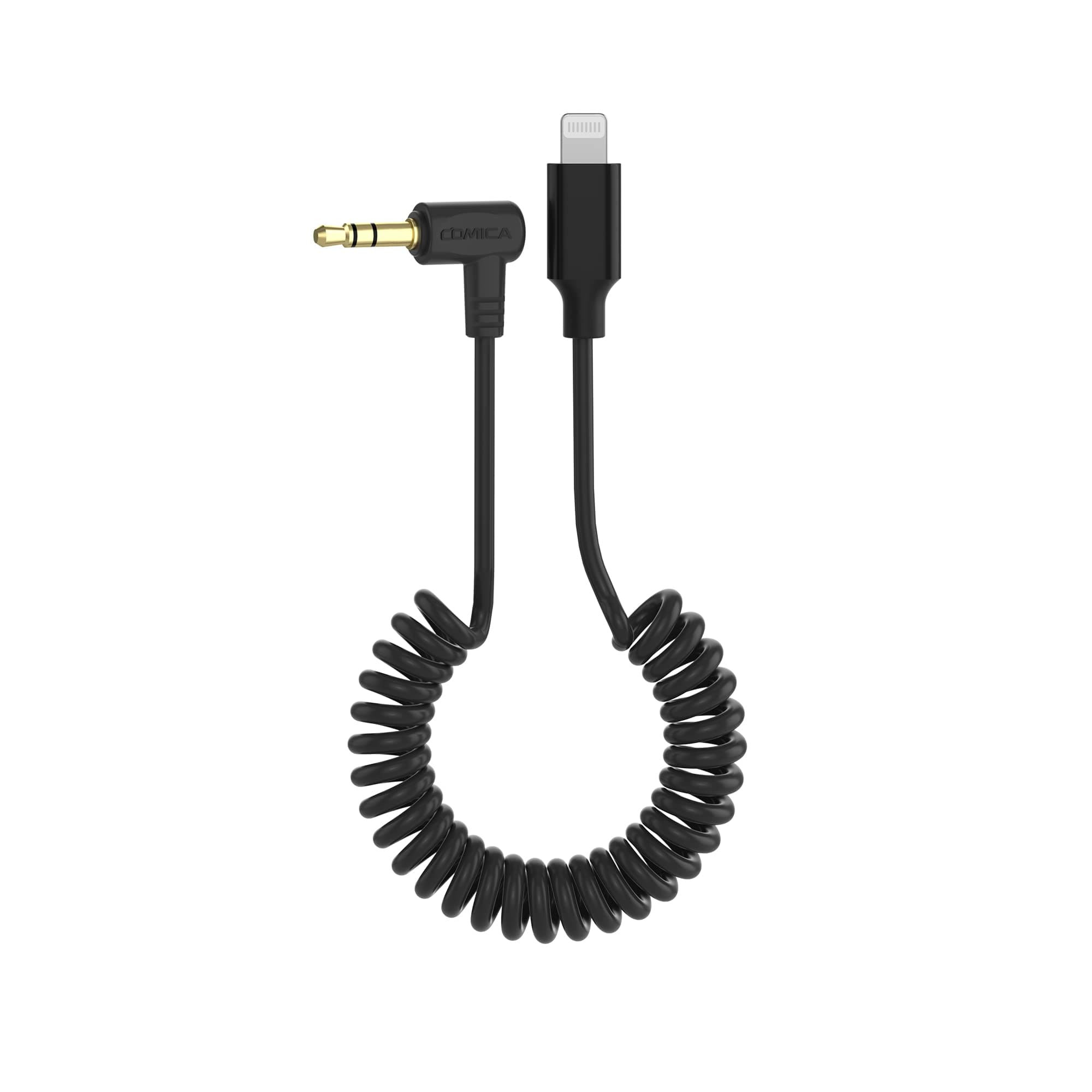 comica CVM-D-MI 3.5mm TRS to Lightning Audio Adapter Cable for All Microphones with 3.5mm(TRS) Audio Output Plug
