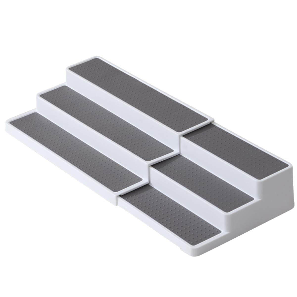 Primeway® Plastic Tpr 3 Tier 26" Length Countertop Expandable Spice Rack | Non Skid Tiered Shelf Kitchen Organizer | Cabinet | Fridge | Bathroom Rack | Makeup Stand | Adjustable Length 37~66.5cm