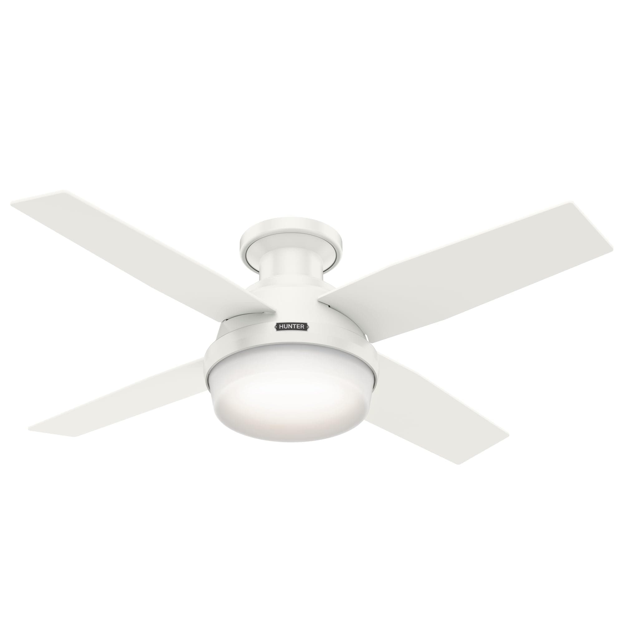 Hunter Dempsey Indoor Low Profile Ceiling Fan with LED Light and Remote Control