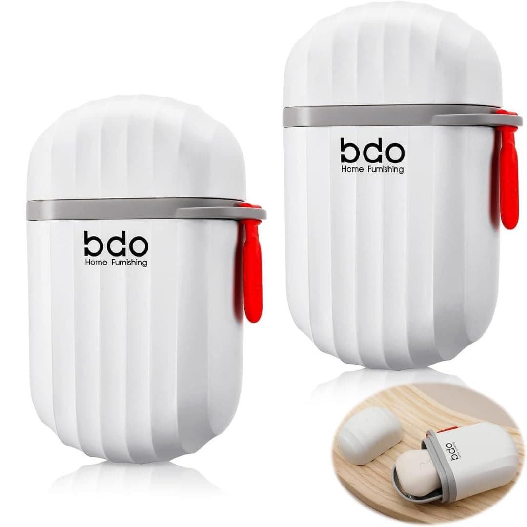 Jb Export Kitchen Pack of 2 Portable Plastic Soap Dish Box for Travel Bathroom Soap with Cover for Bathroom(Multicolor)