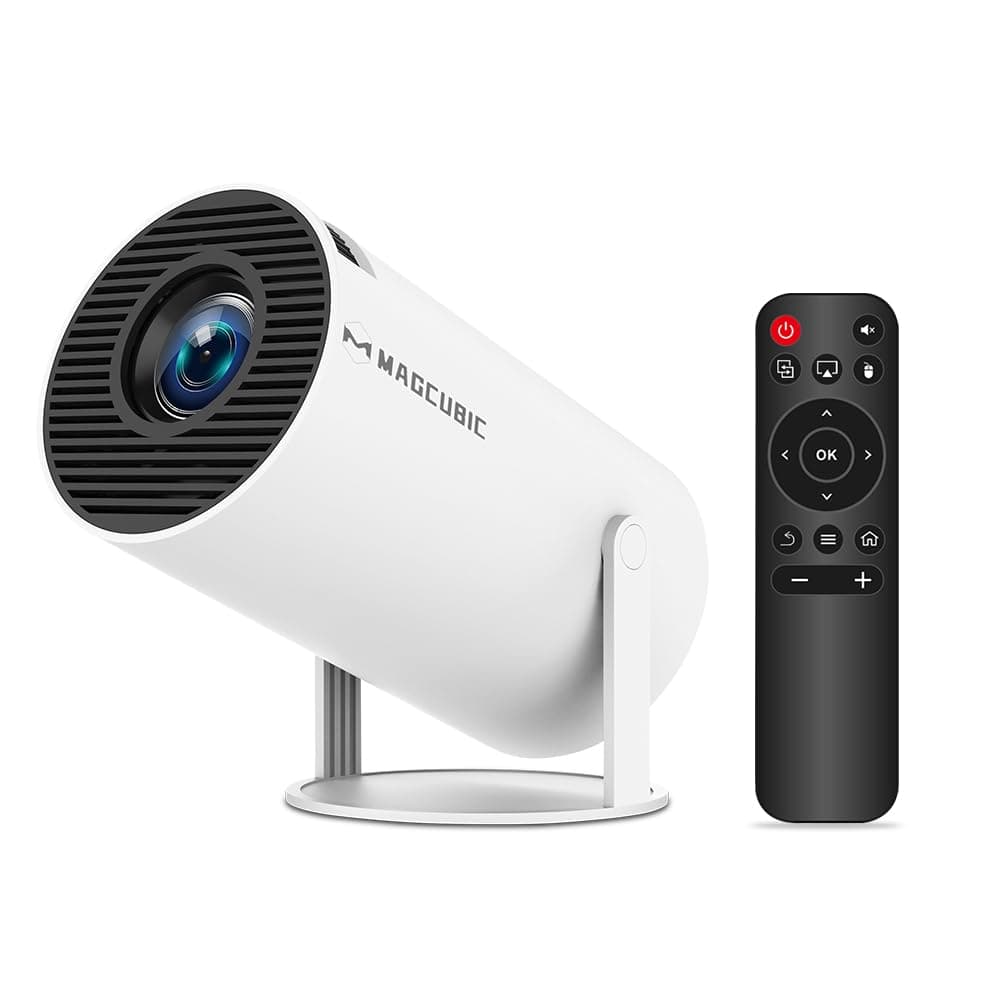 Magcubic Mini Projector 4K 1080P Support, Portable Projector WiFi6 Bluetooth 5.0 Android 11, Smart Projector Auto Horizontal Correction,180°Rotatable Outdoor Movie Projector Compatible with Phone