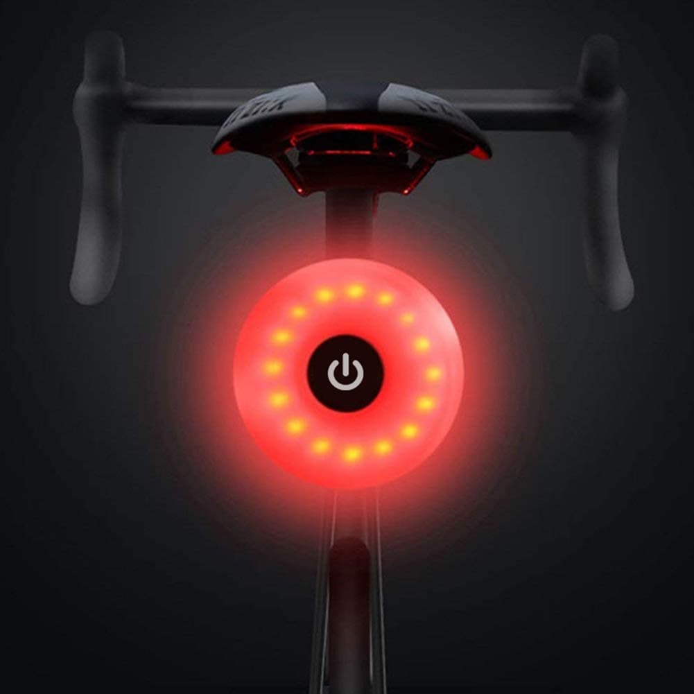 WASAGA Bicycle Tail Light, Waterproof Warning USB Rechargeable LED 5 Modes Rear Light (Red)