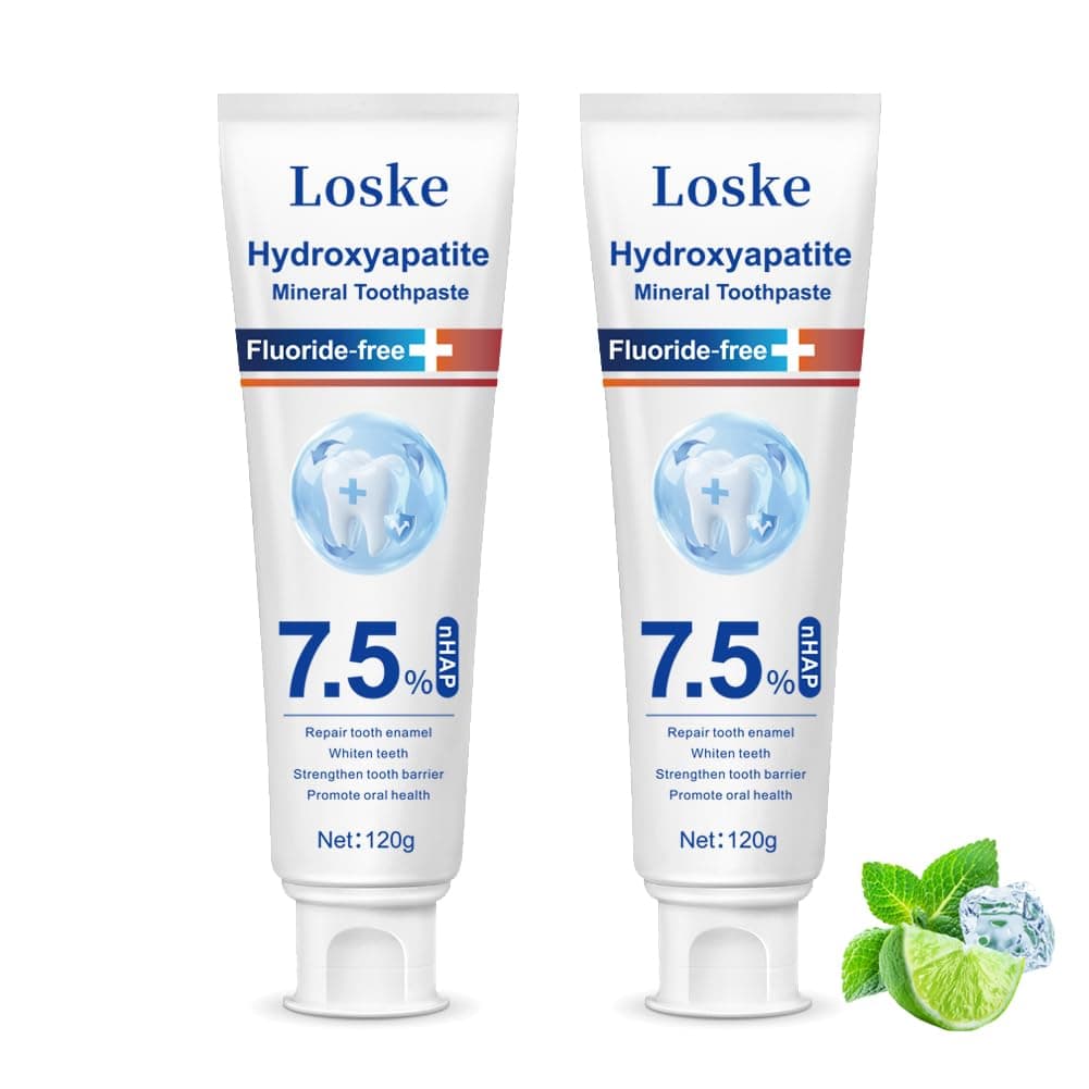 Hydroxyapatite Toothpaste for Stronger Teeth, Natural Remineralization Formula, Fluoride Free Whitening and Enamel Protection for Sensitive Teeth (2)