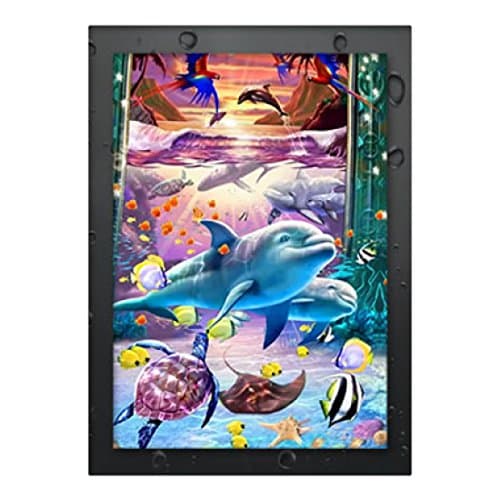 3D Art Dolphins 3D Framed Art, 10.5 by 13.5"