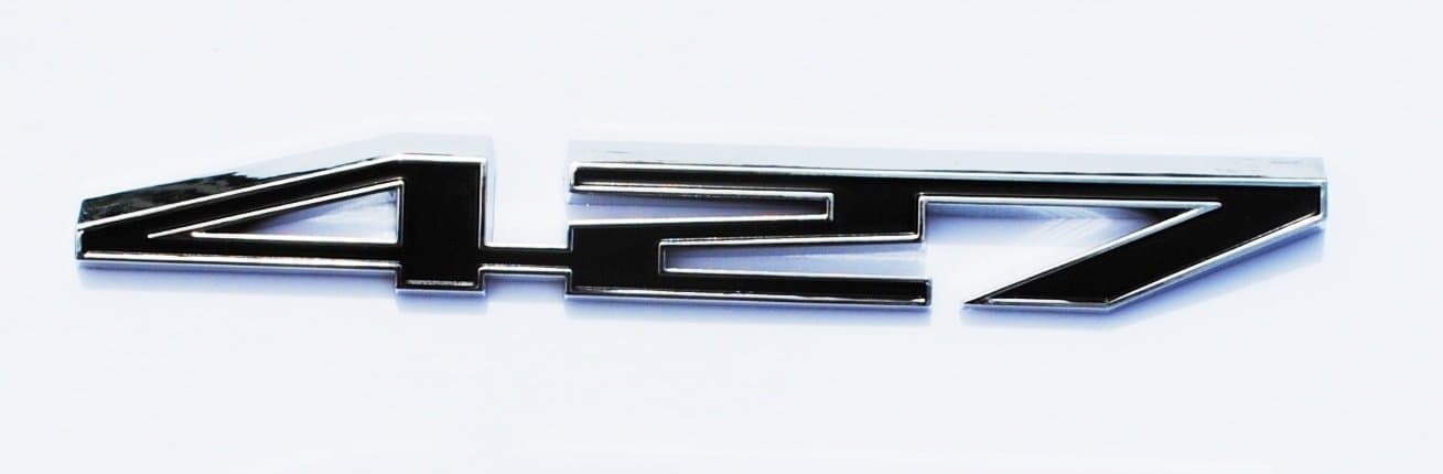 Black 427 Engine Hood Emblem Compatible with Chevrolet Corvette Replacement for 17803320