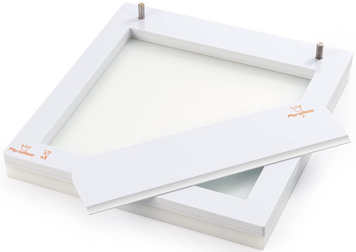 Martellato 50TLMINI Ganache Layer Frame Kit for layering Chocolate within a Square Space 9.45 x 9.45 Inches