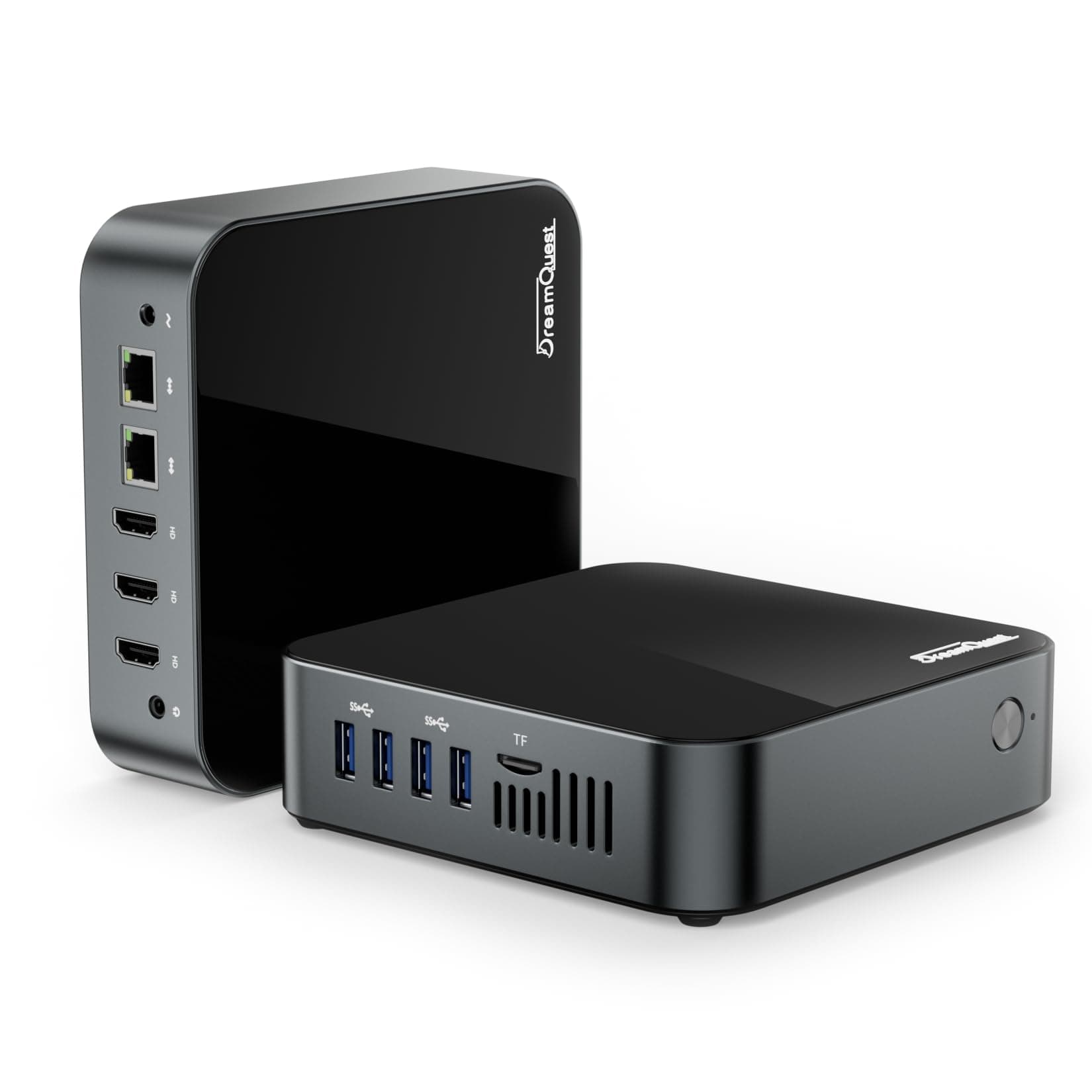 DreamQuest Mini Pc Come with OS, Intel 12th N95 (up to 3.4GHz) Mini Desktop Computers with 16GB RAM 512GB M.2 SSD, Support 4k@60Hz,WiFi 5, Bluetooth4.2, USB3.2 * 4, Dual LAN, HDMI*3
