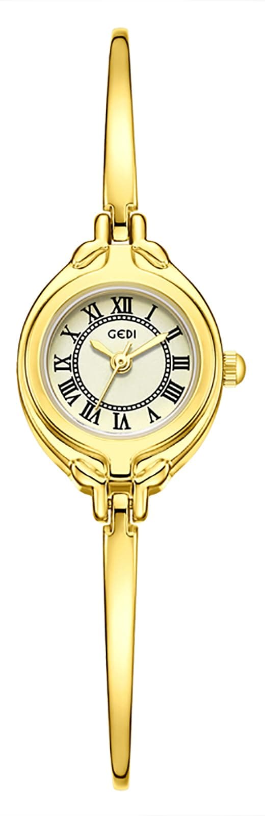 Classic Vintage Bangle-Style Women's Watch with Small Dial and Thin Strap Elegant Dress Analog Ladies Wristwatch Fashion Waterproof Quartz Women Watch