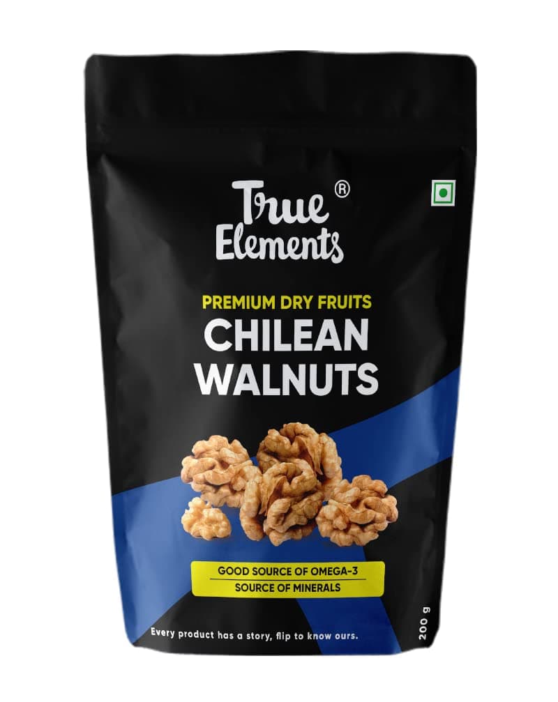 True Elements Walnuts Kernels 200g - 100% Clean and Natural Akhrot | Walnuts Without Shell | Premium Dry Fruits for Healthy Diet