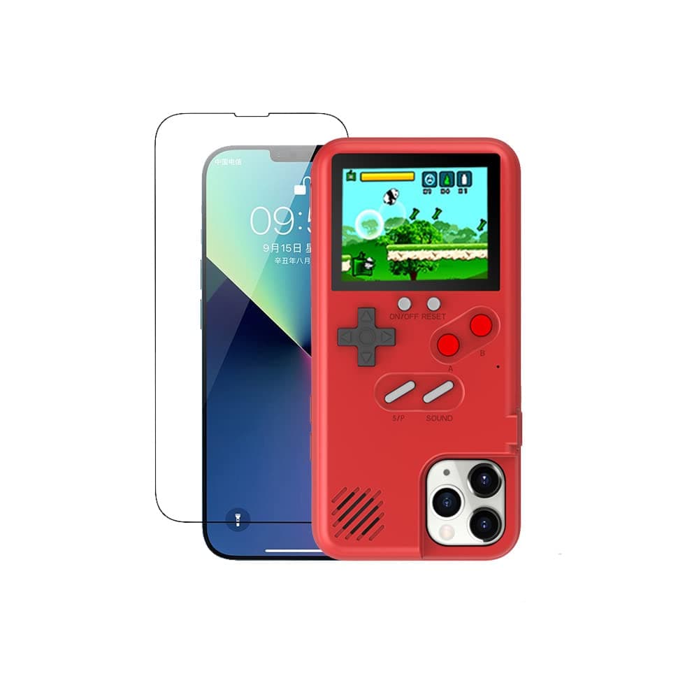 Game Console Case for iPhone XR for Women Red, Game Phone Case for iPhone XR with Video Games, Color Display Retro Gaming Case Pretty Girl Case Funny Case for iPhone XR