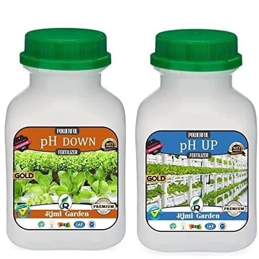 Rimi Garden® pH Up and pH Down Liquid Essential Powerful Fertilizer for hydroponic Farming (100ml + 100ml)