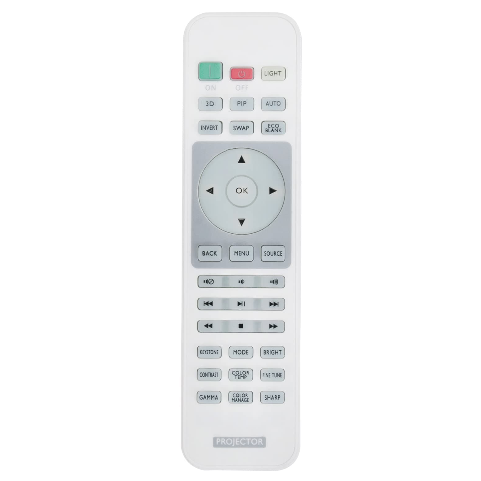 Replacement Remote Control Commander fit for BenQ Digital Projector HT2050A W1050S HT1075 W2000 TH670 HT2050 HT4050 W1350 W1050 HT1070A W2000 HT3050 HT1085ST W3000 (NO Backlight Version)