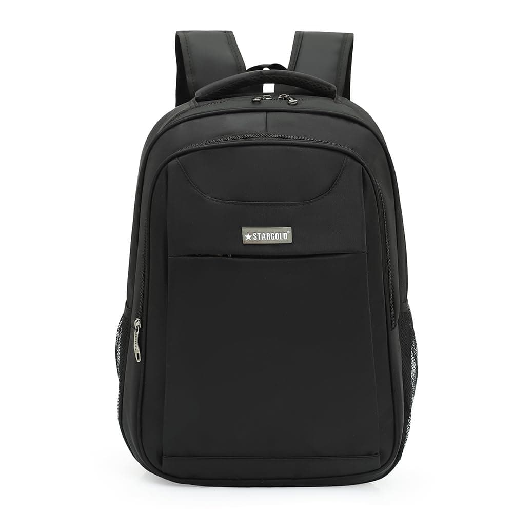 STARGOLD Stylish 18-Inch Polyester Casual Backpack Multi-Useful For Travel, Business or School and College Black D2