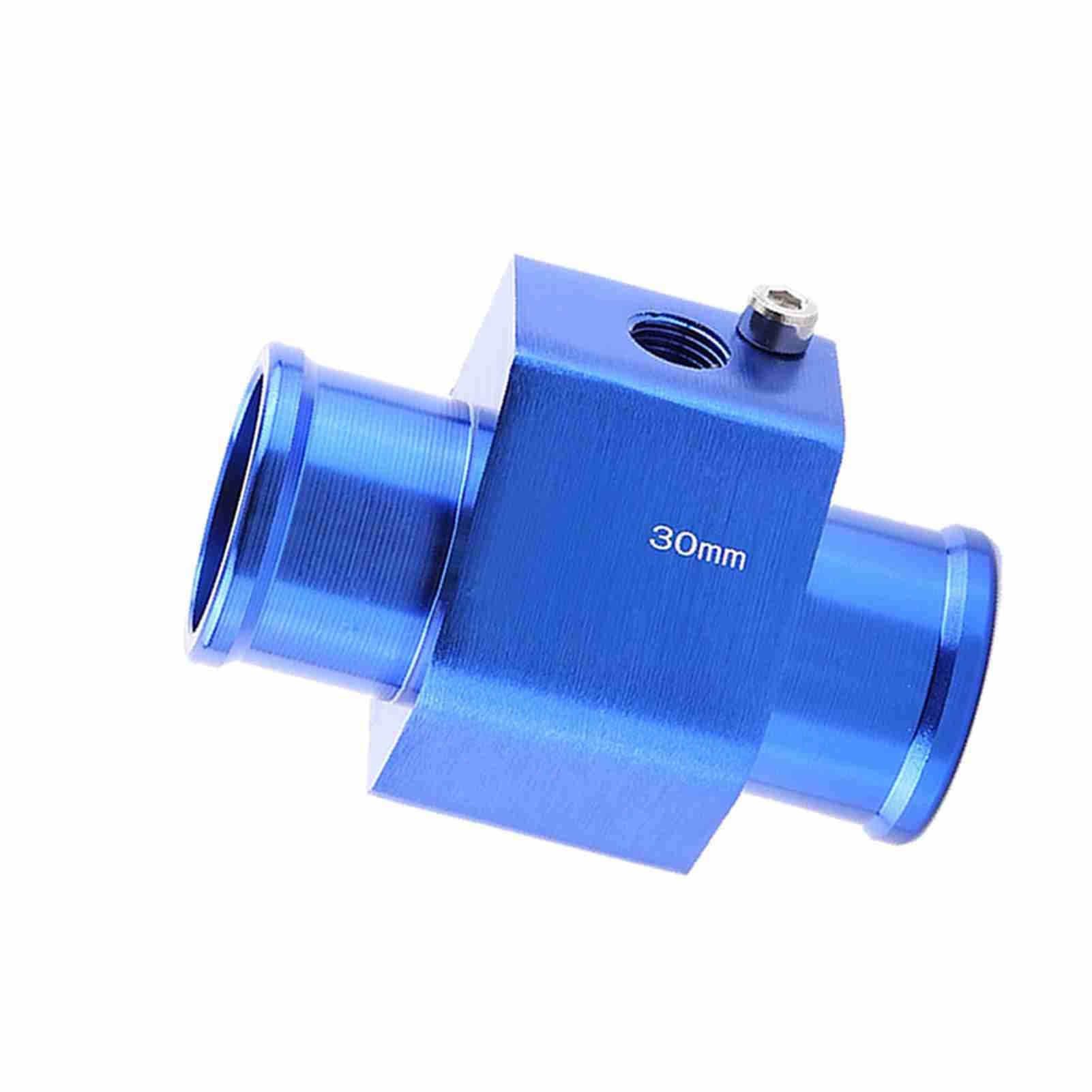 Keenso Universal Water Temp Joint Pipe Water Temp Temperature Joint Pipe Sensor Gauge Radiator Hose Adapter, Blue 26mm - Aluminum 40mm (30mm)
