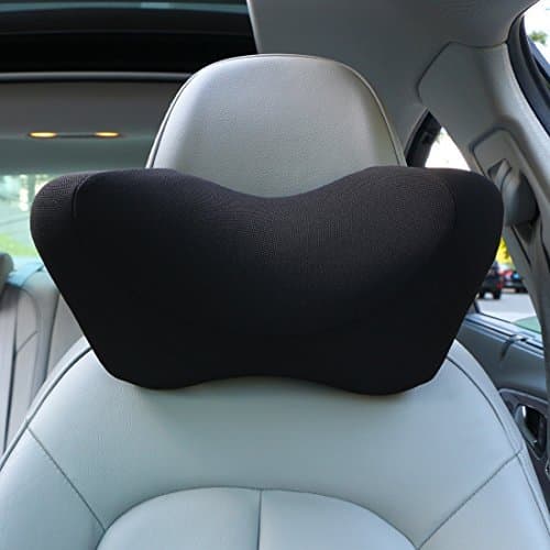 Car headrest pillow, Car Neck Pillow Memory Foam With Adjustable,Car Seat Head Pillow for driving,neck pillow for car,car seat neck support (Black)