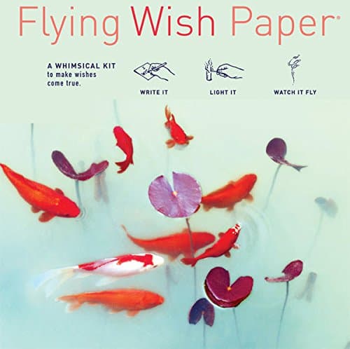 Flying Wish Paper - Write it., Light it, & Watch it Fly - KOI POND, A Symbol of Good Luck - 5" x 5" - Mini Kits