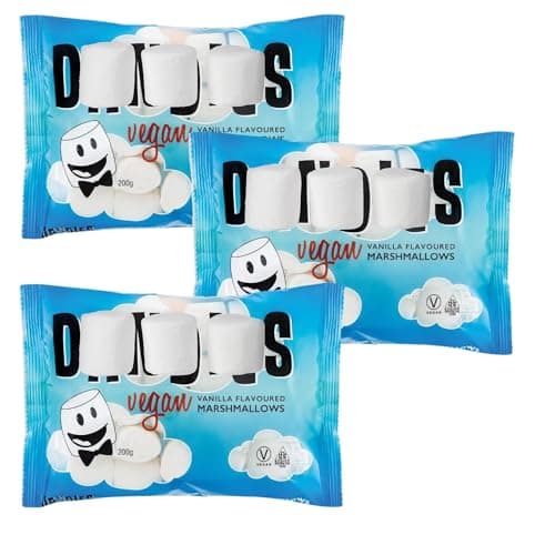 Dandies Vegan Vanilla Flavoured Marshmallows 200g (3 Pack Bundle)