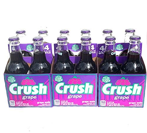 3 Pack Crush Grape Soda Made With Pure Cane Sugar, 12 Fl. Oz., 12 Bottles