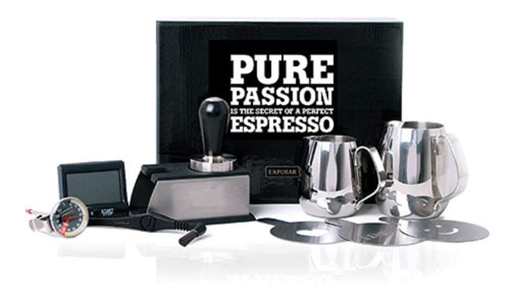 Expobar | Barista Kit | Initial Supply Set for Espresso Machine | Tamper Pitcher Tamperstation Shot Timer Thermometer