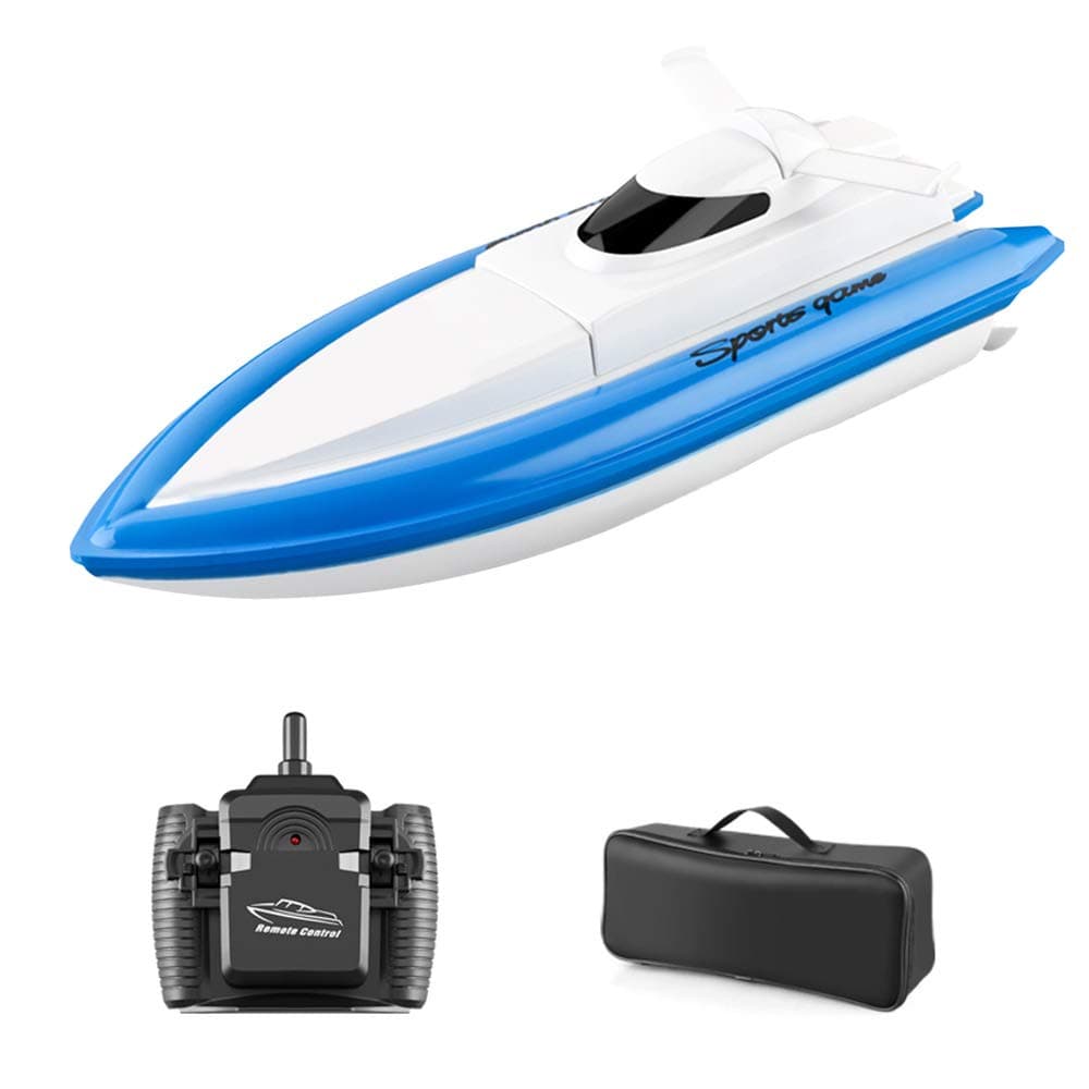 Eacam 800 Remote Control Boats 2.4G 20km/h RC Boat RC Toy Gift for Kids Adults Boys Girls with Bag 2 Battery