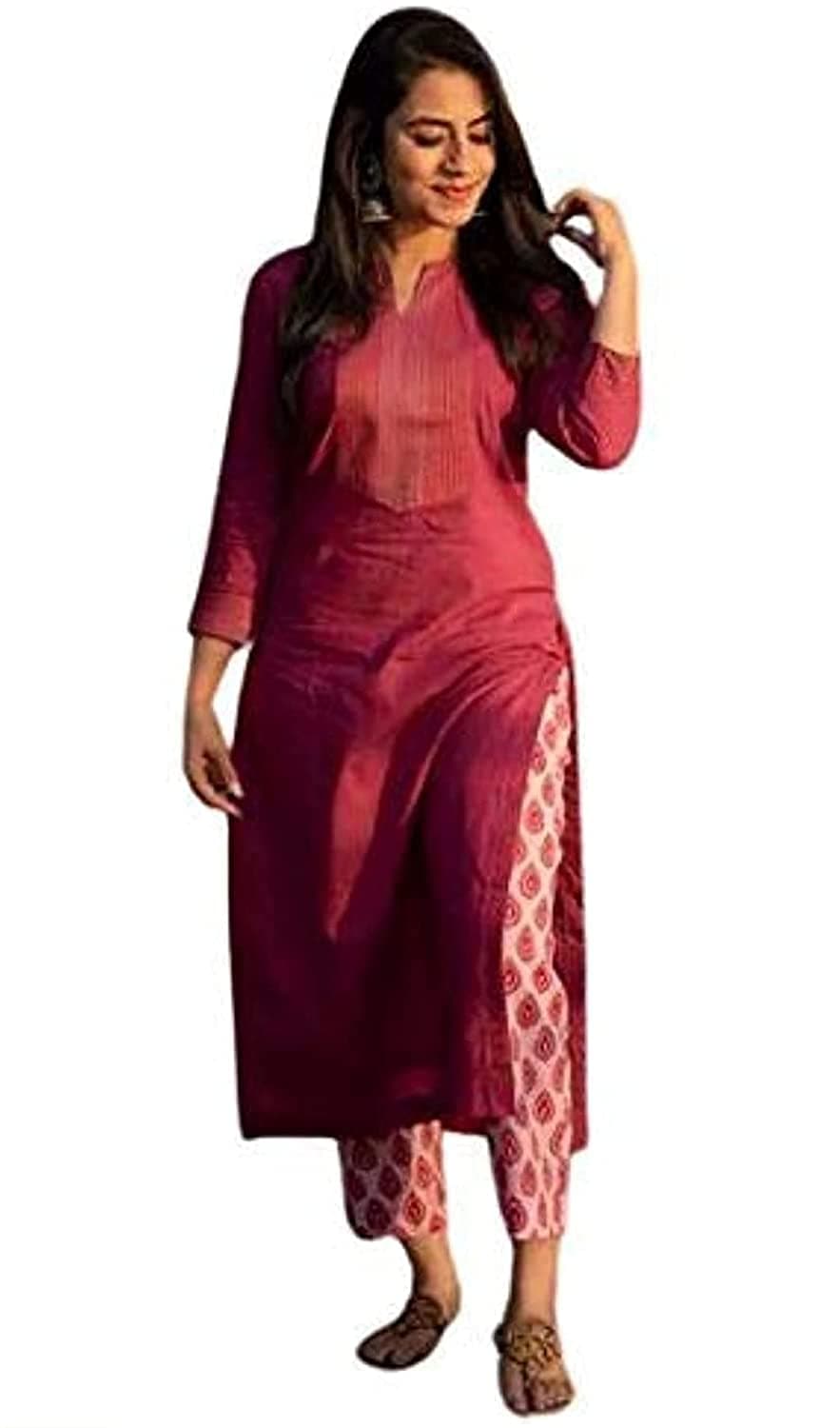 Women's Printed Rayon Anarkali Printed Kurta Pant Set