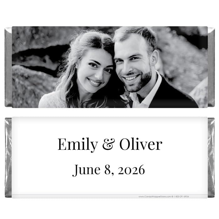 Picture Perfect Wedding Candy Bar Wrapper - Save the Date - Wedding Reception Party Favors - Set of 36