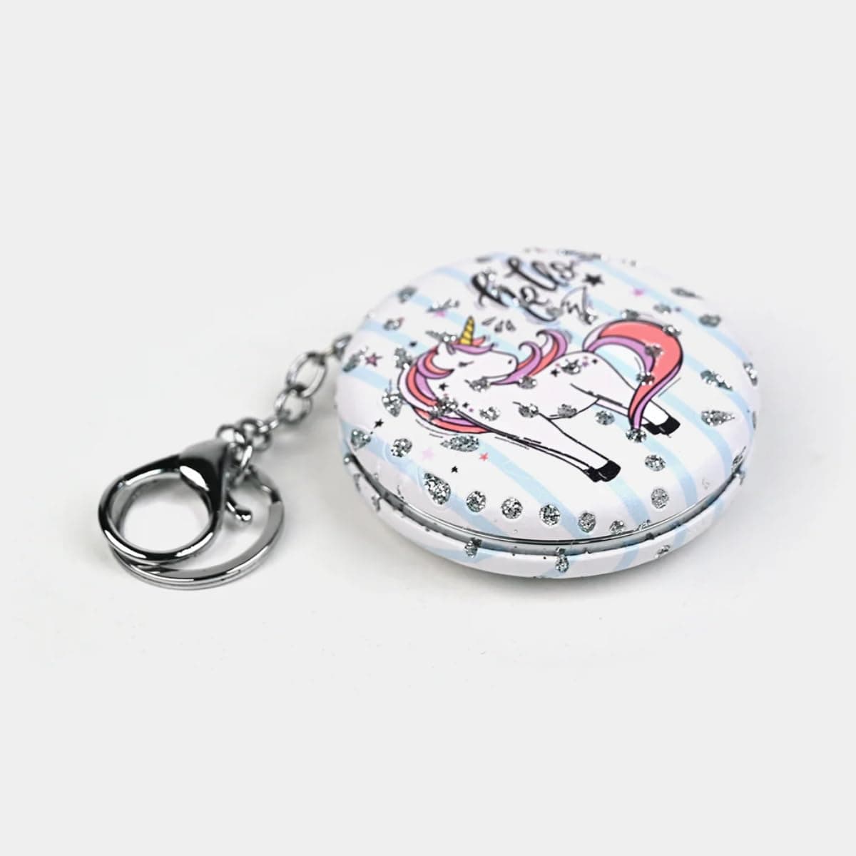 NOTEX_Round Compact Makeup Mirror Keychain | Double Sided Pocket Mirror for Purse, Handbag & Travel | Stylish Cosmetic Mirror for Women & Girls (Pack of 1)